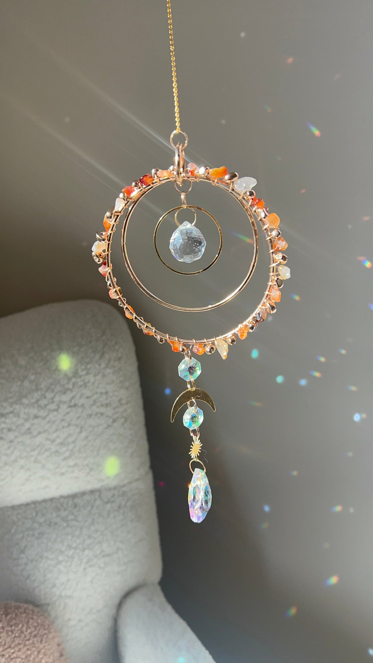 suncatcher zonnevanger met edelstenen 