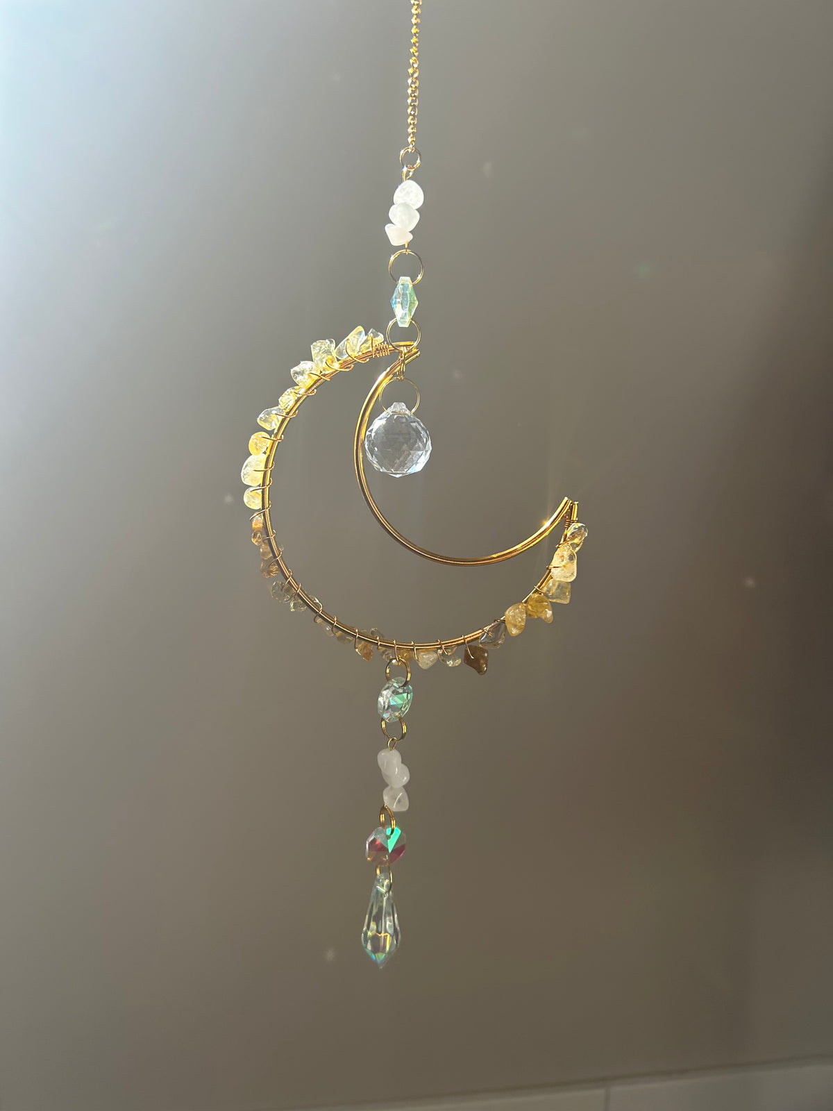 Maan Suncatcher - zonnevanger ‘Kyra’ met edelstenen