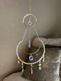 Suncatcher - zonnevanger ‘Lune’ met bergkristal edelstenen