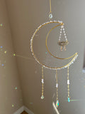 Suncatcher - zonnevanger ‘Lalune’ met bergkristal edelstenen