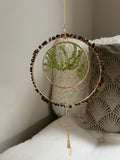 Suncatcher - zonnevanger ‘Gaia’ met peridoot en tijgeroog edelstenen