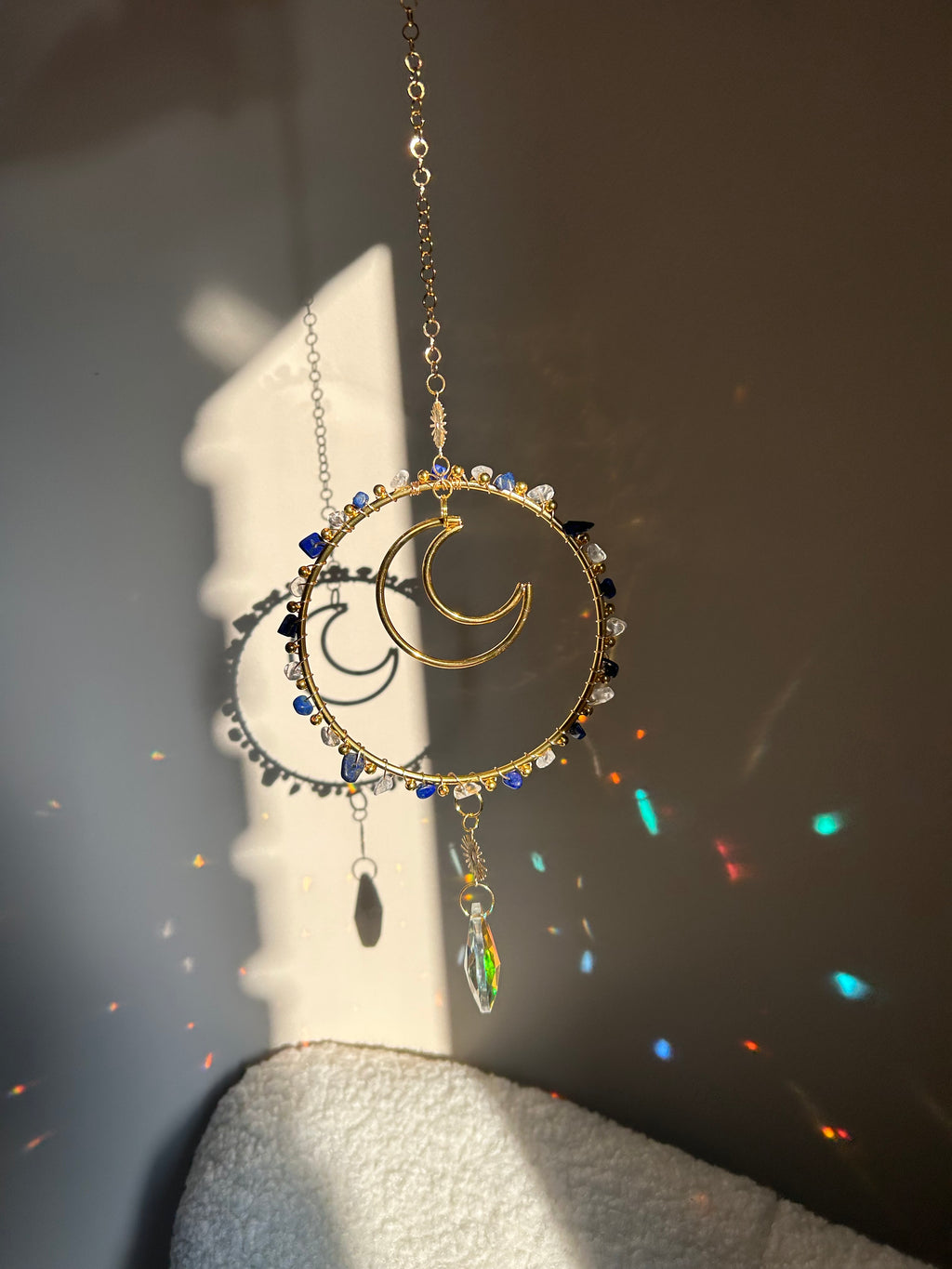 Suncatcher - zonnevanger ‘Luna’ met diverse edelstenen