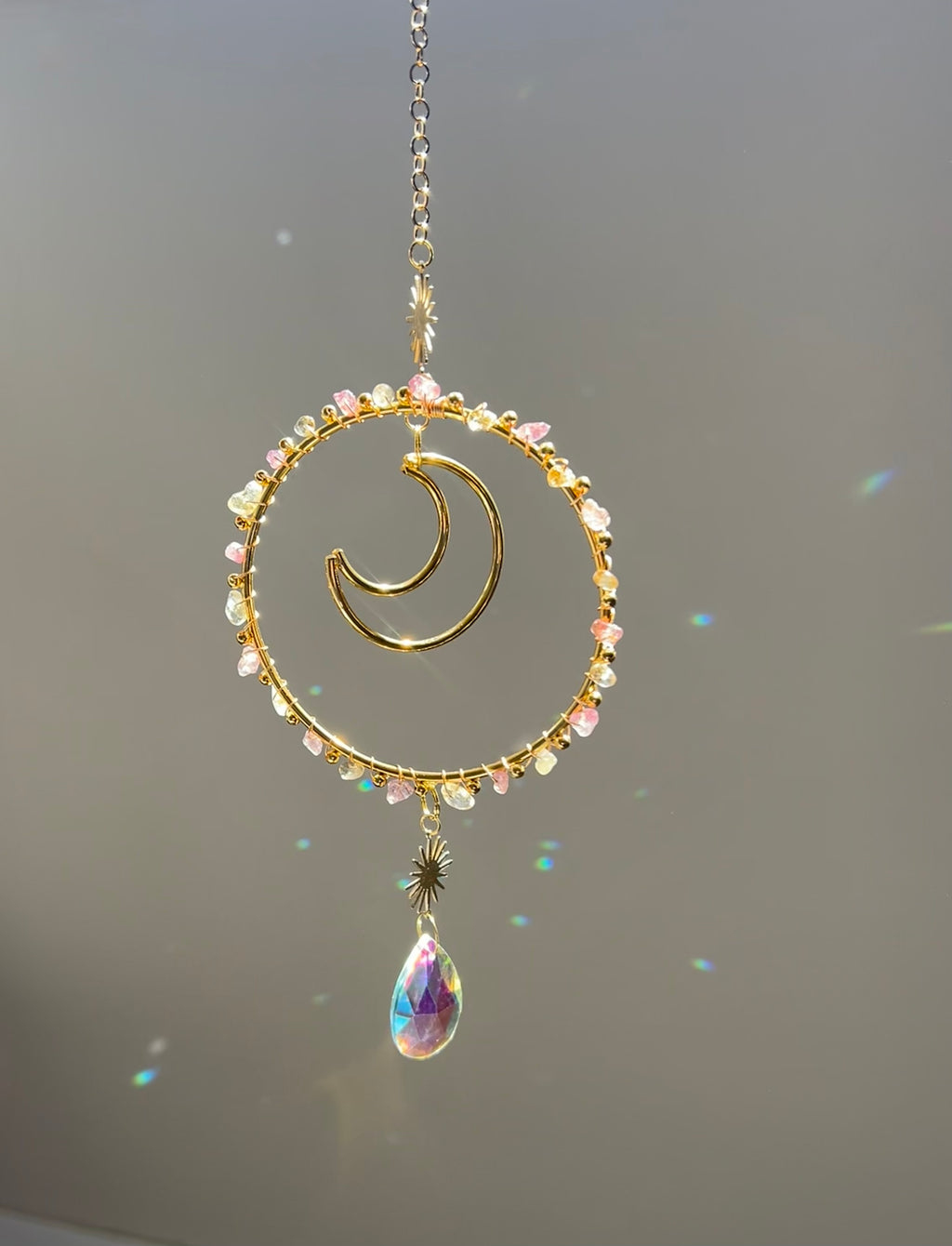Suncatcher - zonnevanger ‘Luna’ met diverse edelstenen