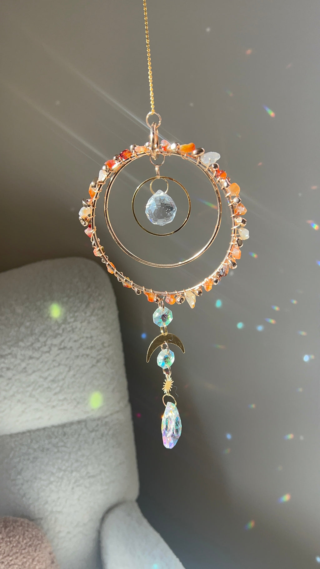 Suncatcher - zonnevanger ‘Aisha’ met edelstenen