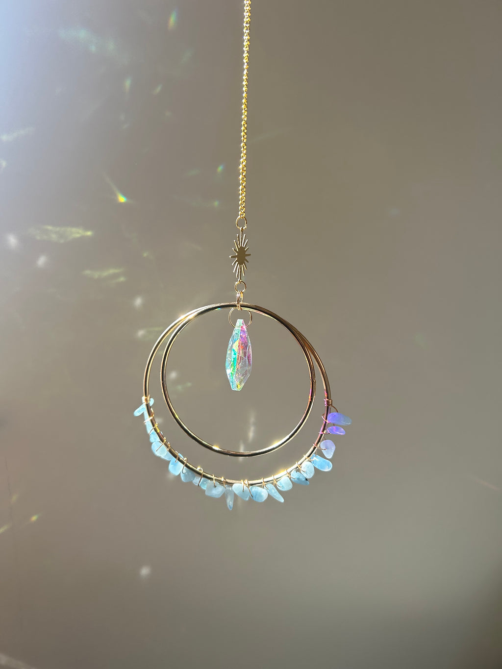 Suncatcher - zonnevanger ‘Nela’ met edelstenen