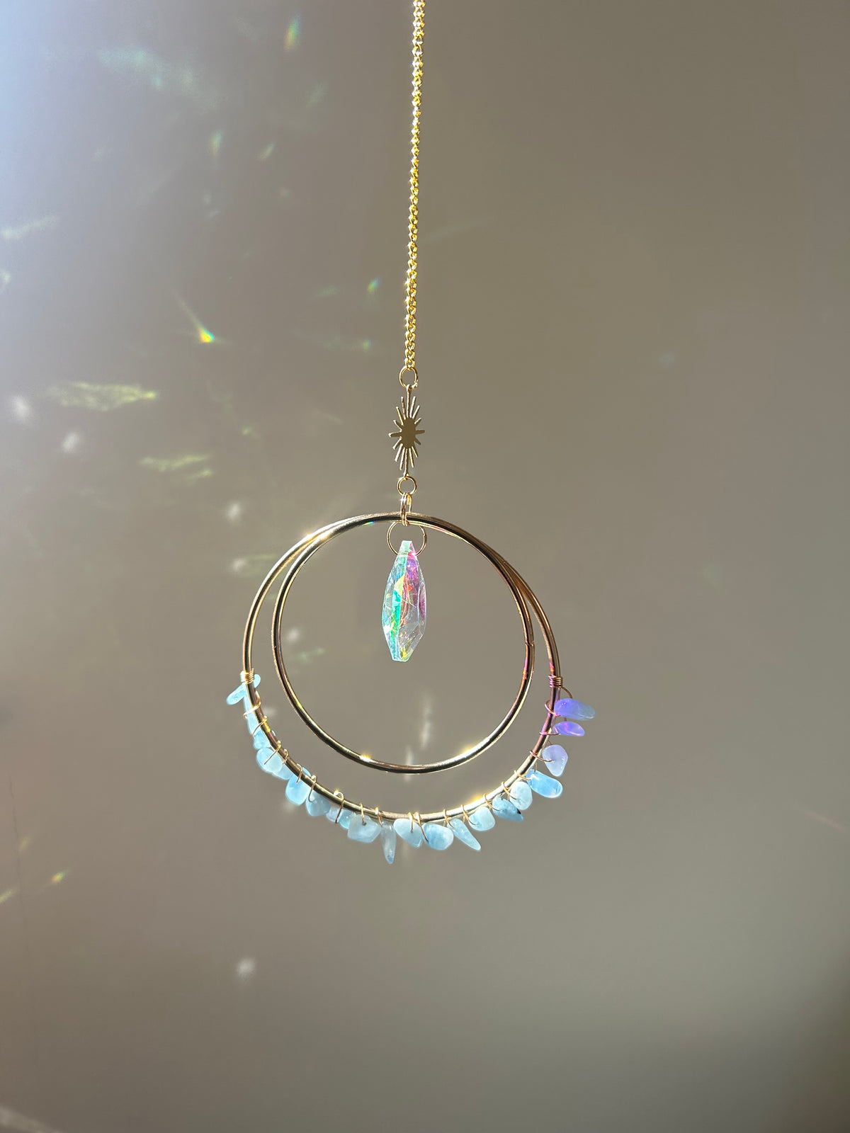 Suncatcher - zonnevanger ‘Nela’ met edelstenen