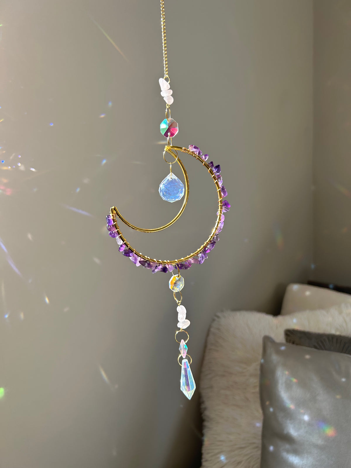 Maan Suncatcher - zonnevanger ‘Kyra’ met edelstenen