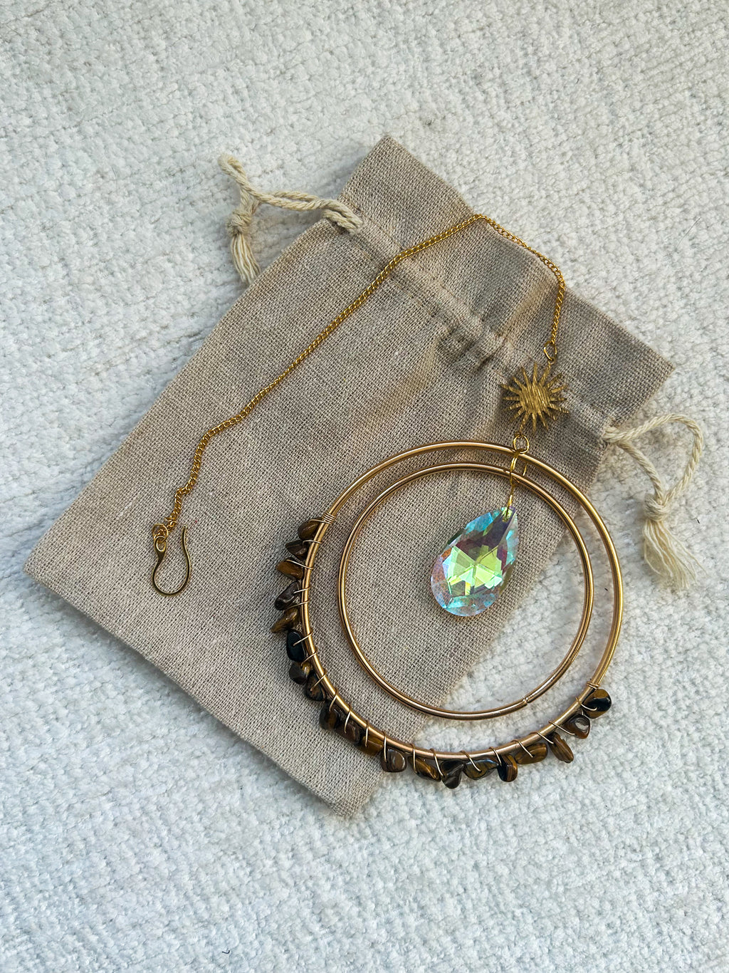 Suncatcher - zonnevanger ‘Nela’ met edelstenen