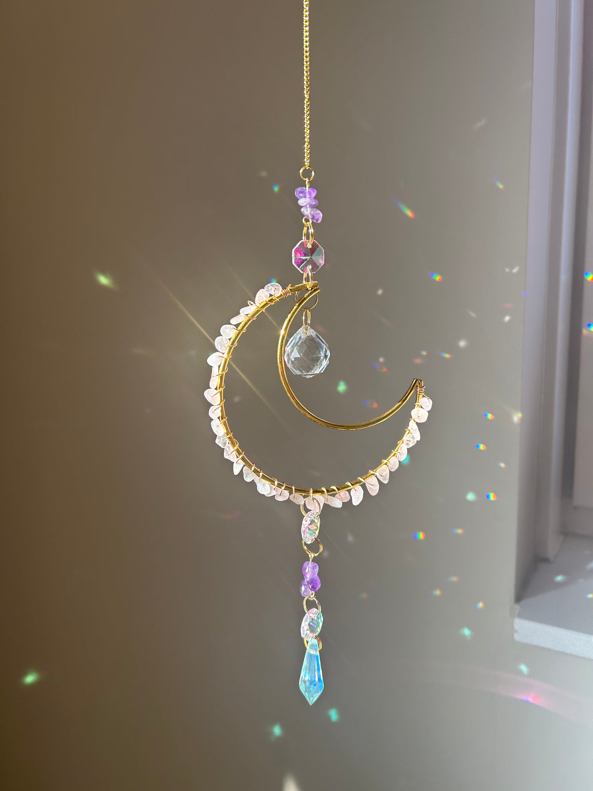 Maan Suncatcher - zonnevanger ‘Kyra’ met edelstenen