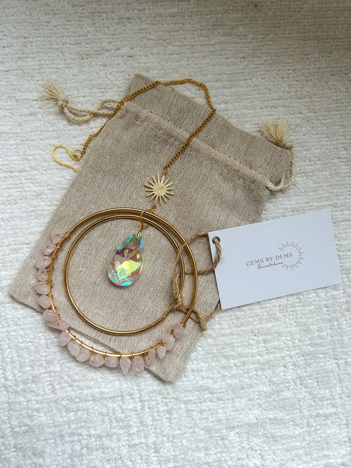 Suncatcher - zonnevanger ‘Nela’ met edelstenen
