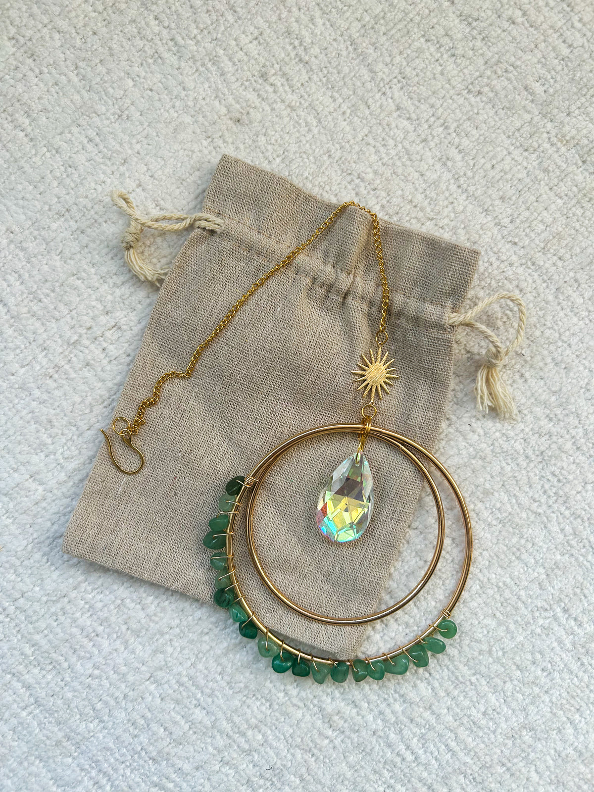 Suncatcher - zonnevanger ‘Nela’ met edelstenen
