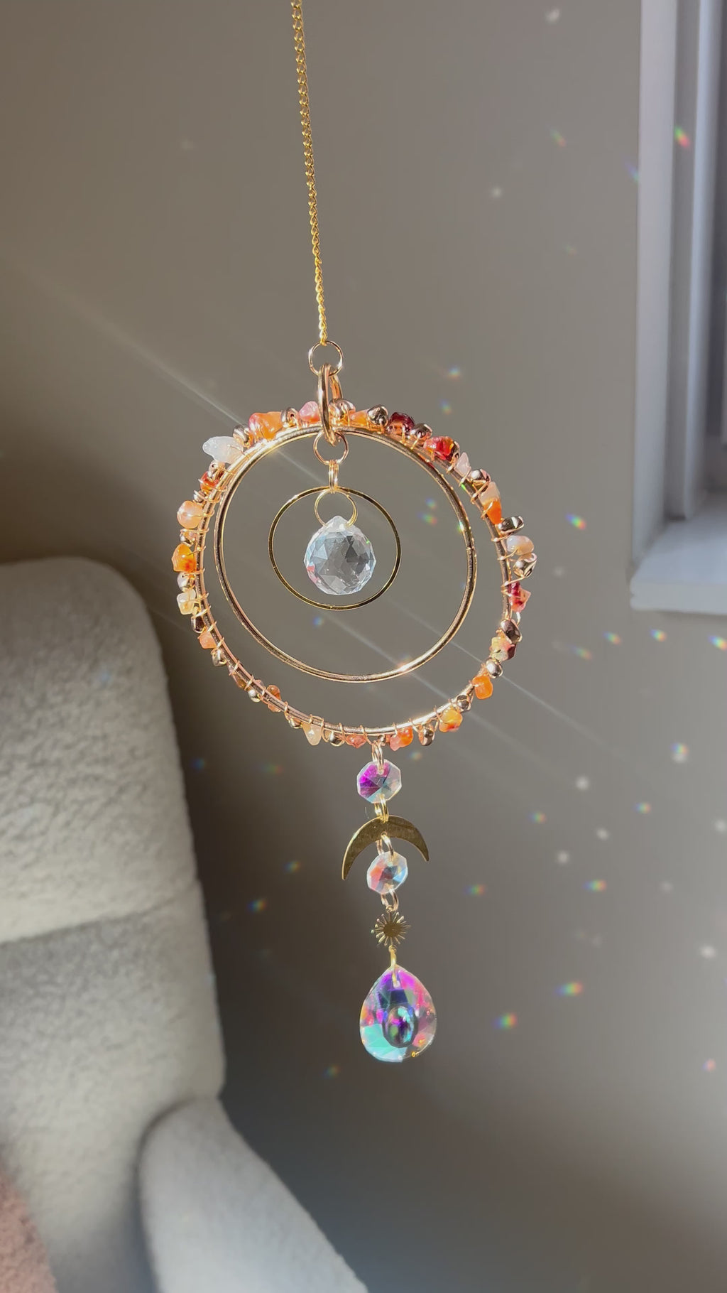 Suncatcher - zonnevanger ‘Aisha’ met edelstenen