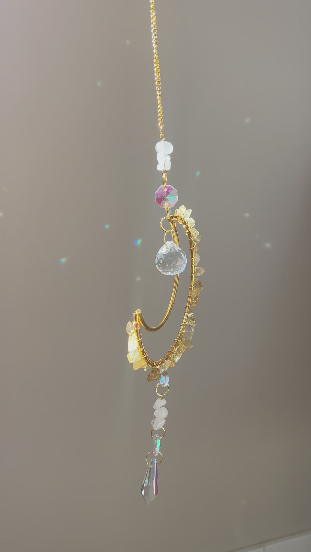 Maan Suncatcher - zonnevanger ‘Kyra’ met edelstenen