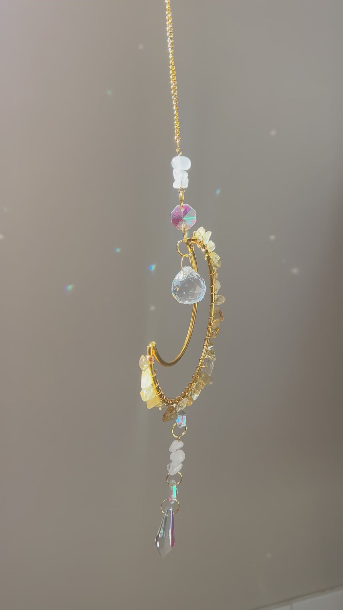 Maan Suncatcher - zonnevanger ‘Kyra’ met edelstenen