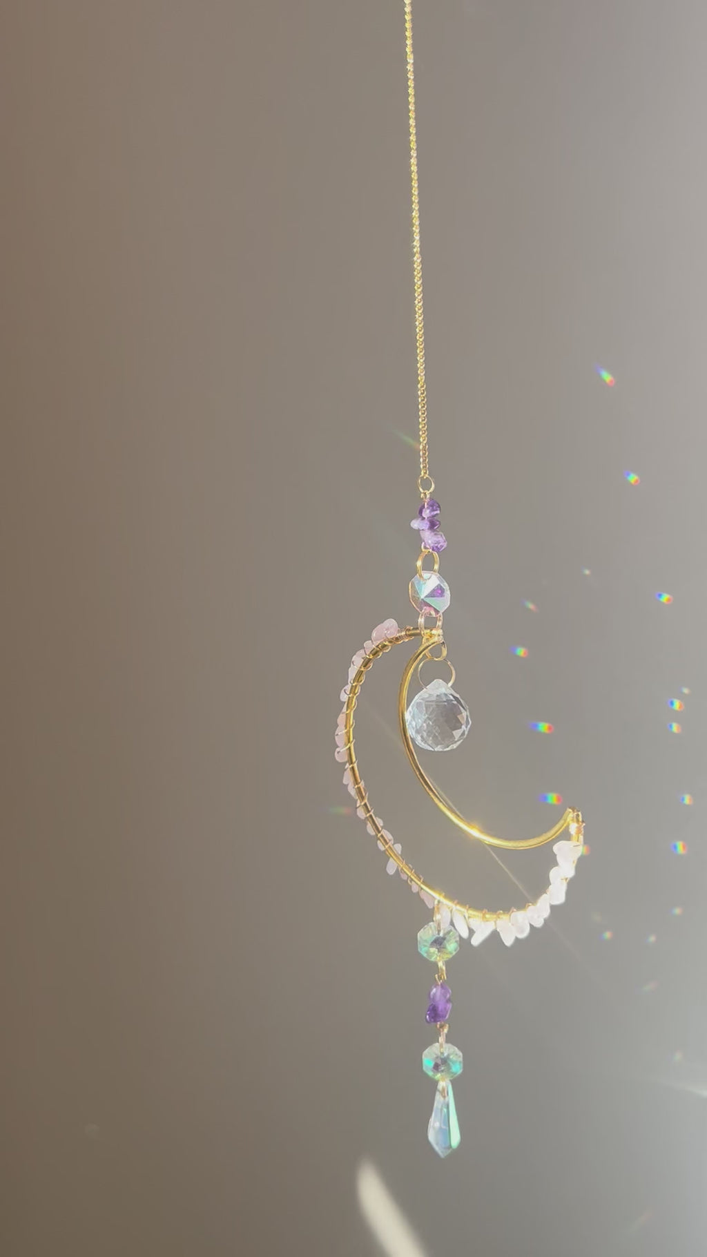 Maan Suncatcher - zonnevanger ‘Kyra’ met edelstenen