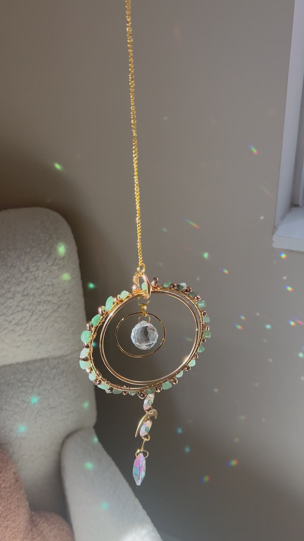 Suncatcher - zonnevanger ‘Aisha’ met edelstenen