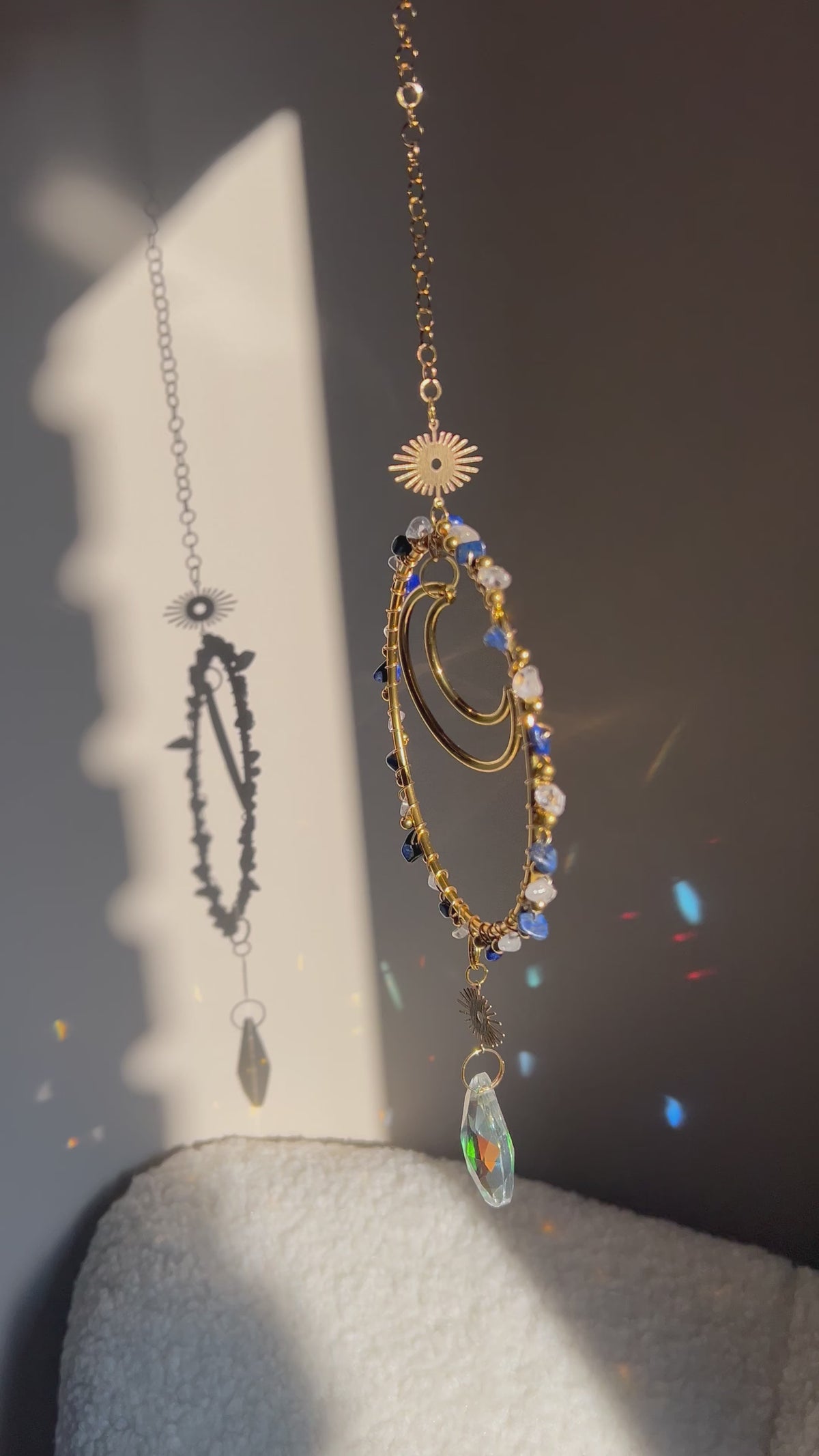 Suncatcher - zonnevanger ‘Luna’ met diverse edelstenen